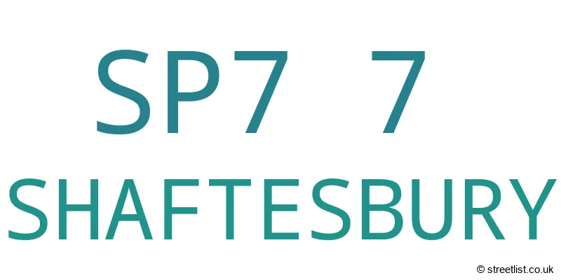 A word cloud for the SP7 7 postcode